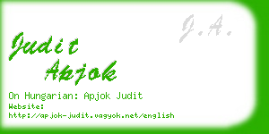 judit apjok business card